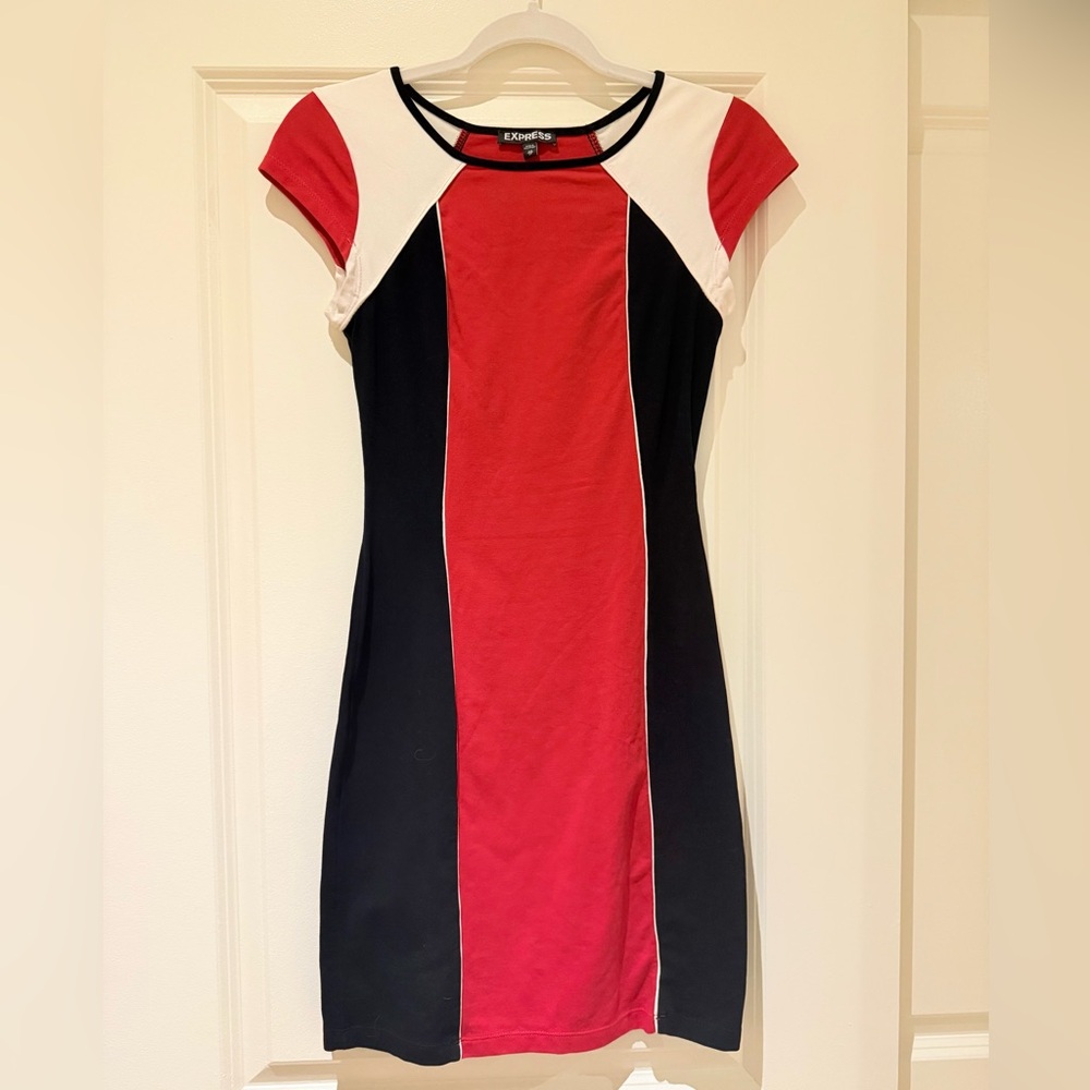 Express Red and Black Mini Dress